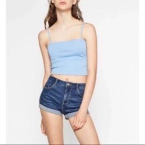 ZARA Trafaluc Denim Makers Cuffed Jeans Shorts